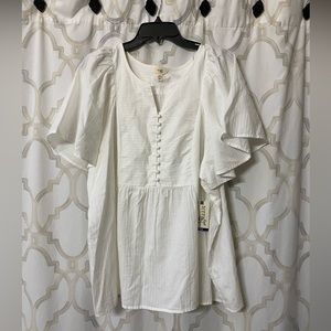 NWT button front top